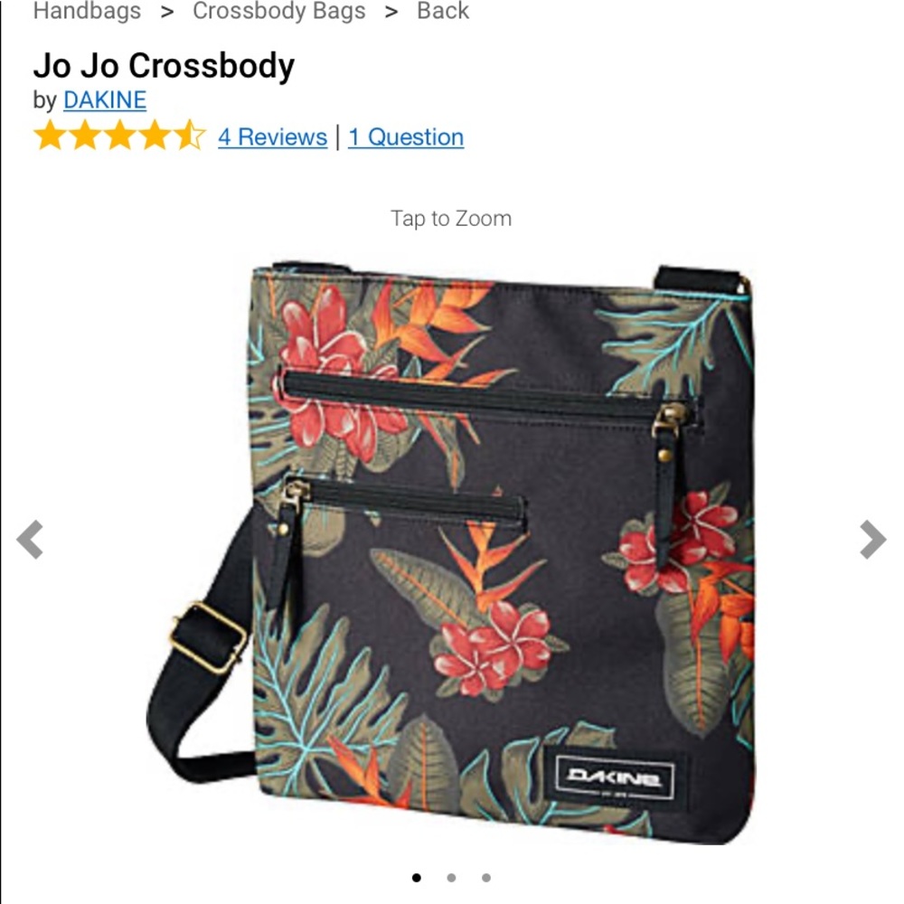 Dakine Jojo cross over bag Hawaiian floral palms